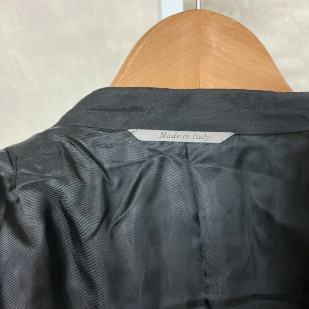 Canali Black Wool 2 Button Blazer Jacket IT 50 R Drop 7 US 40 R